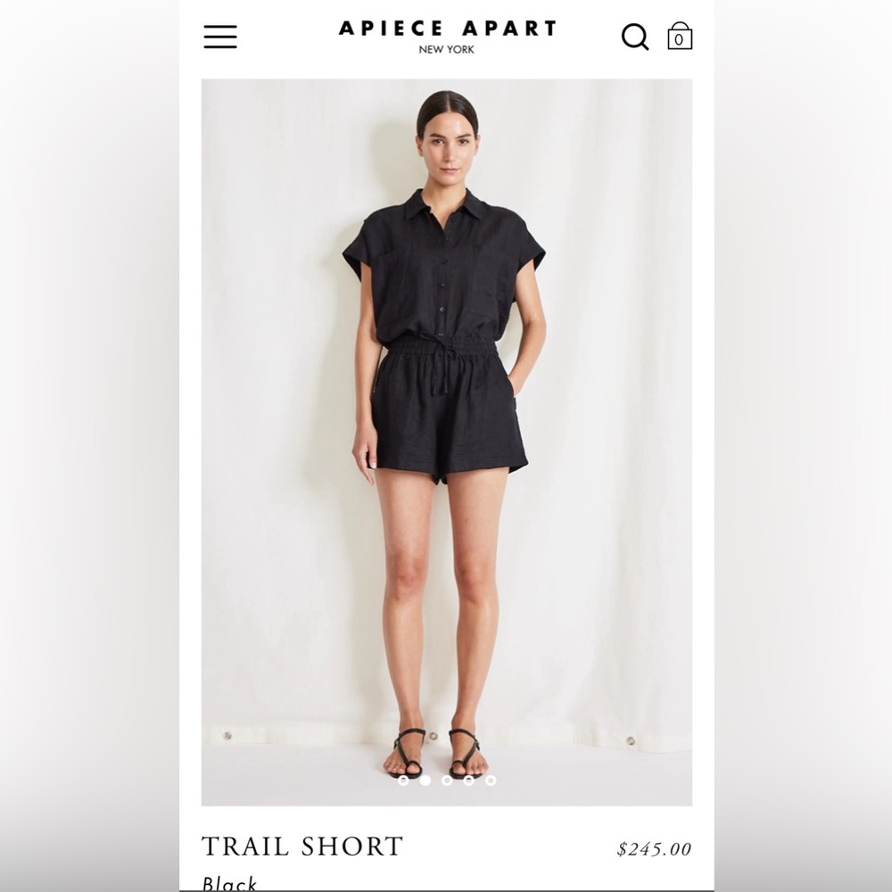 Apiece Apart Size XS trail short